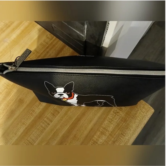 Marc Tetro Boston Terrier Black Cosmetic Makeup Bag - Picture 2 of 6